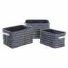 Basket set DKD Home Decor 38 x 28 x 25 cm Polyester