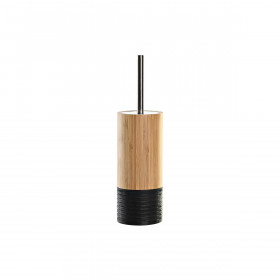 Toilet Brush DKD Home Decor Black Natural Bamboo 10 x 10 x 36,8 cm