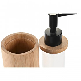 Soap Dispenser DKD Home Decor Black Natural Bamboo polypropylene