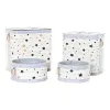 Set of Baskets DKD Home Decor White Black Grey Golden Bamboo Stars 41 x 31 x 42 cm (4 Pieces) (2 Units)