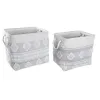 Basket set DKD Home Decor Grey Cotton (45 x 35 x 40 cm) (2 Pieces)