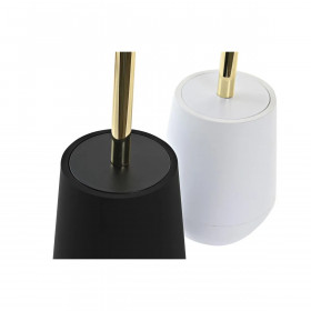 Toilet Brush DKD Home Decor White Black Stainless steel polystyrene 12 x 12 x 34,5 cm (2 Units)