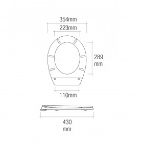 Toilet Seat EDM White PVC