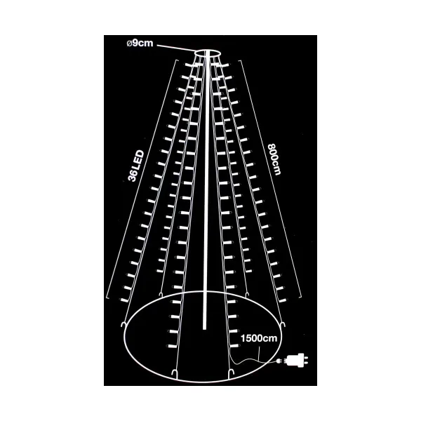 LED Curtain Lights White (8 m)