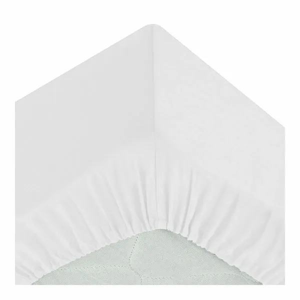 Fitted bottom sheet Atmosphera White (140 x 190 cm)