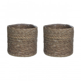 Basket Mica Decorations Atlantic Brown wicker (16 x 16 cm) 16 x 16