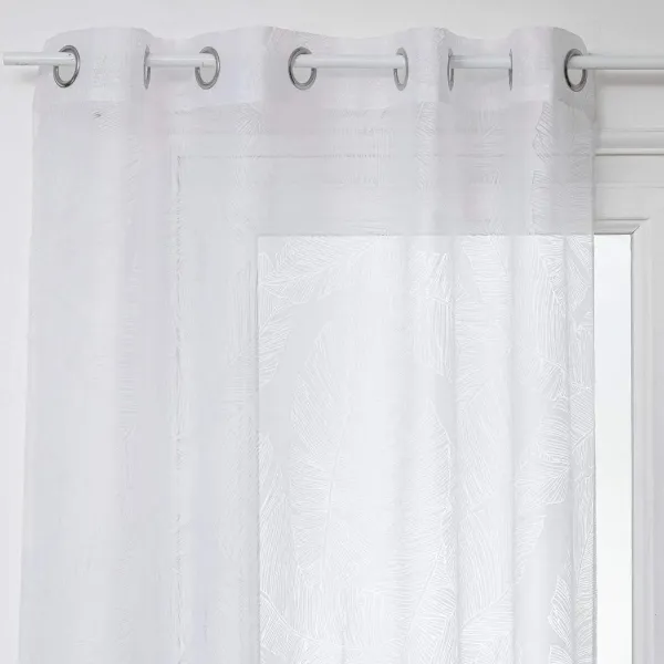 Curtain Atmosphera Tropical Polyester White (140 x 240 cm)