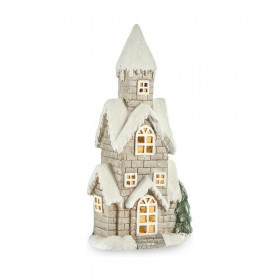 Decorative Figure House Christmas LED Light Music Grey White Green Magnesium 15 x 53 x 25 cm