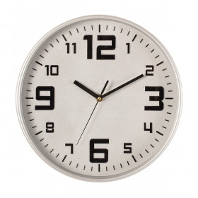 Table clock Atmosphera Silver polypropylene (Ø 30 cm)