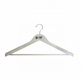Hanger Mondex Suit Ecological Wood White (45 x 23 x 5,5 cm)