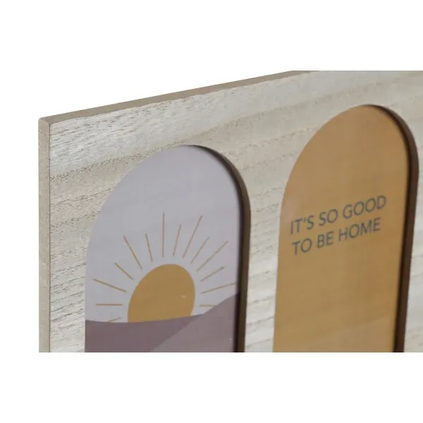 Coat rack DKD Home Decor 56 x 5 x 23,5 cm Natural Multicolour MDF Wood Boho