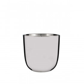 Planter Mica Decorations Chaz Circular Ceramic Silver (Ø 15,5 x 15 cm)