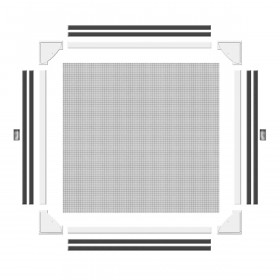 Mosquito net Schellenberg Magnetic With frame Fibreglass White (100 x 120 cm)