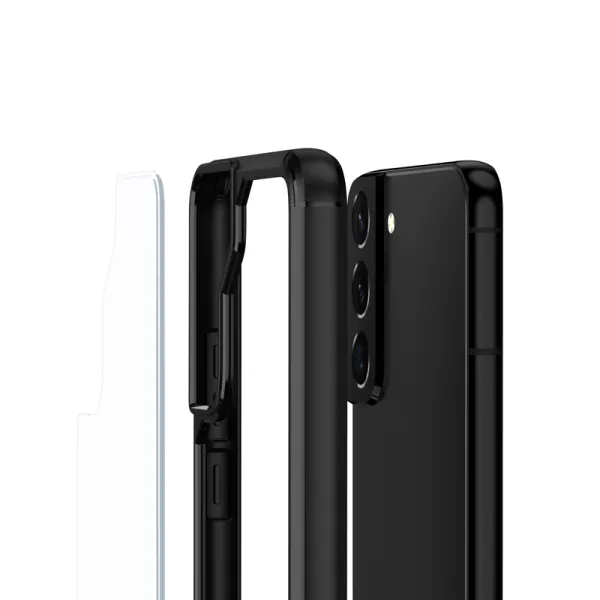 Crong Hybrid Clear Cover - Case for Samsung Galaxy S22+ (black)