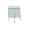 Footrest DKD Home Decor Golden Metal Sky blue (34 x 34 x 40 cm)