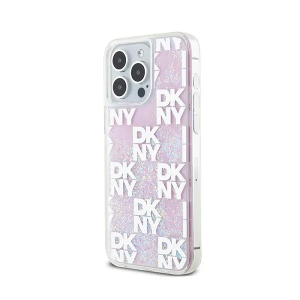 DKNY Liquid Glitter Multilogo - Case for iPhone 15 Pro Max (pink)