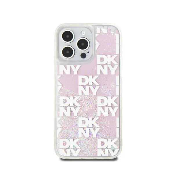 DKNY Liquid Glitter Multilogo - Case for iPhone 15 Pro Max (pink)
