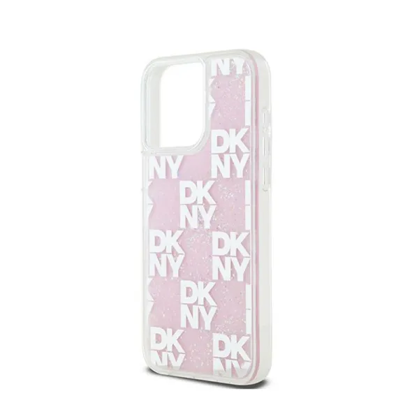 DKNY Liquid Glitter Multilogo - Case for iPhone 15 Pro Max (pink)