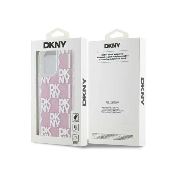 DKNY Liquid Glitter Multilogo - Case for iPhone 15 Pro Max (pink)