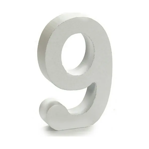 Number 9 Wood White (2 x 16 x 14,5 cm) (24 Units)
