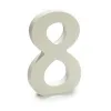 Number 8 Wood White (1,8 x 21 x 17 cm) (12 Units)
