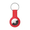 Crong Silicone Case with Key Ring – Protective keychain case for Apple AirTag 1/2 (red)