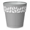 Self-watering flowerpot Stefanplast Grey 15 x 15 x 15 cm White Plastic (12 Units)