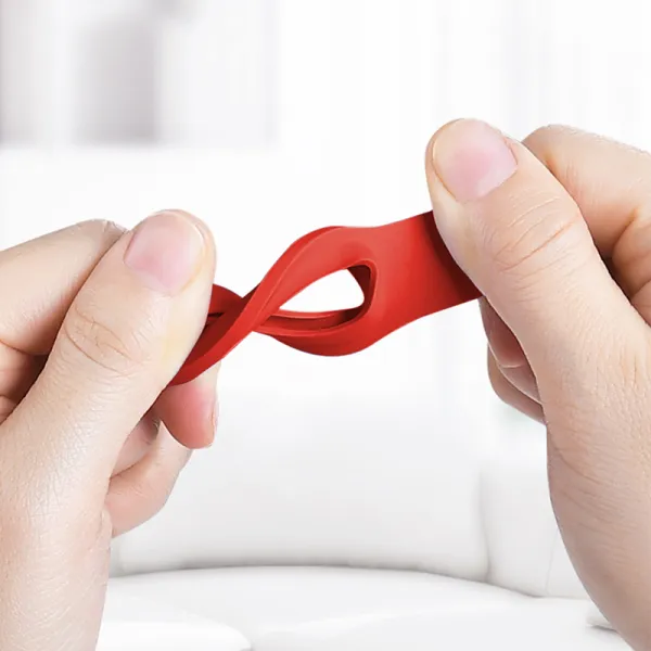 Crong Silicone Case with Key Ring – Protective keychain case for Apple AirTag 1/2 (red)
