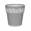 Self-watering flowerpot Stefanplast Gaia Grey 15 x 15 x 15 cm White Plastic (12 Units)