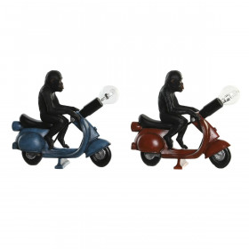 Desk lamp DKD Home Decor 24,5 x 10 x 23,5 cm Red Blue Resin 220 V 40 W (2 Units)