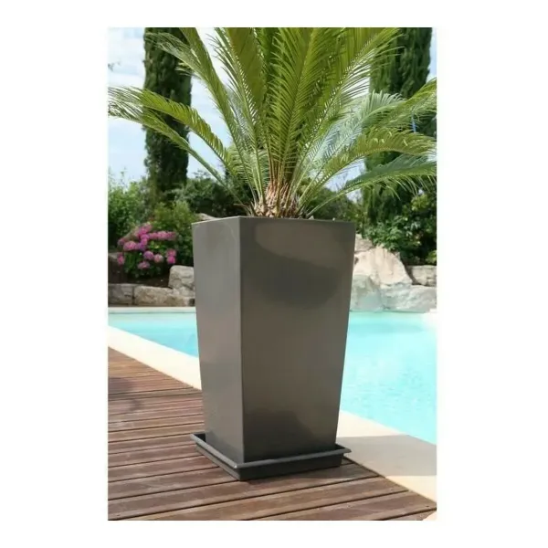 Planter Riviera Nuance Grey Squared 29 x 29 x 52 cm 29 x 29 cm