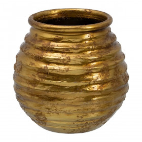 Planter Ceramic Golden 32 x 32 x 35 cm