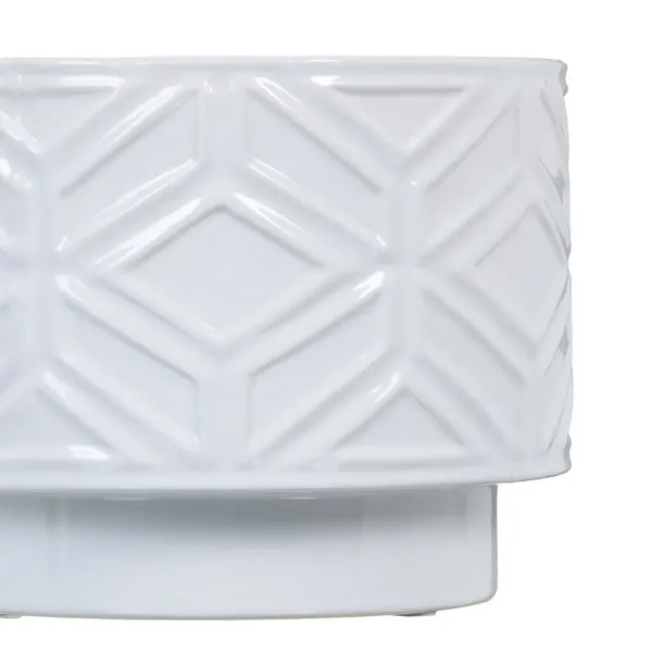 Planter 21,5 x 21,5 x 16,5 cm Ceramic White