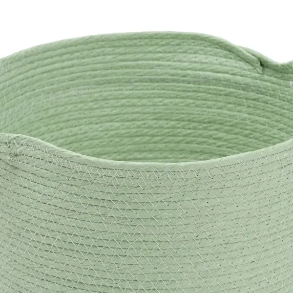 Set of Baskets Rope 33 x 33 x 38 cm Light Green (3 Pieces)