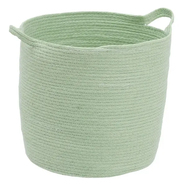 Set of Baskets Rope 33 x 33 x 38 cm Light Green (3 Pieces)