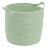 Set of Baskets Rope 33 x 33 x 38 cm Light Green (3 Pieces)