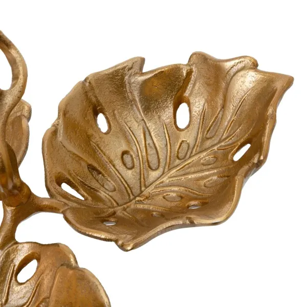 Centerpiece Golden Sheets 28,5 x 28,5 x 20 cm