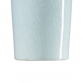 Vase 13 x 13 x 33 cm Ceramic Turquoise
