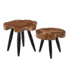Side table Natural Black Teak 50 x 50 x 40 cm