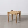 Bench Wood 40 x 40 x 40 cm Natural Fibre