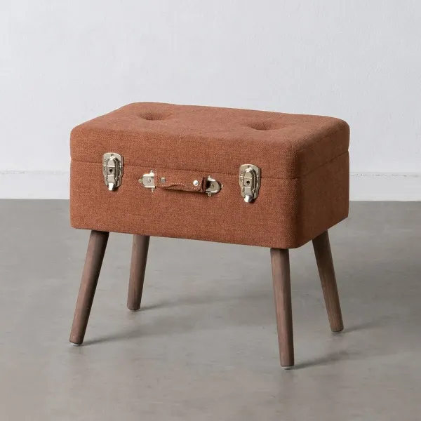 Chest 50 x 35 x 45 cm Synthetic Fabric Wood