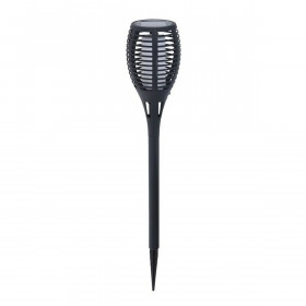 Garden Torch Progarden Solar Flame effect Black polypropylene Ø 10 x 58 cm