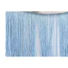 Footrest DKD Home Decor Silver Metal Sky blue Navy Blue Fringe 35 x 35 x 41 cm (2 Units)