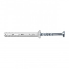 Wall plugs and screws CELO NP 5 x 25 mm Steel Flat head Galvanised (200 Units)