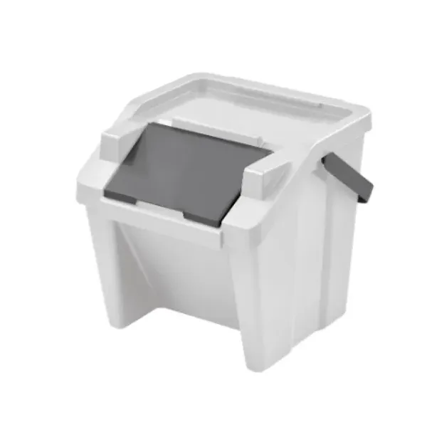 Recycling Waste Bin Tontarelli Moda White 28 L Stackable