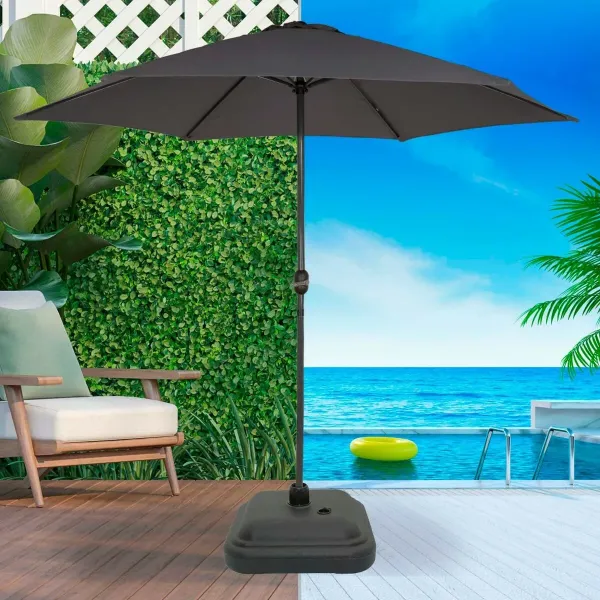 Base for beach umbrella Aktive Black Plastic 35 x 13 x 35 cm