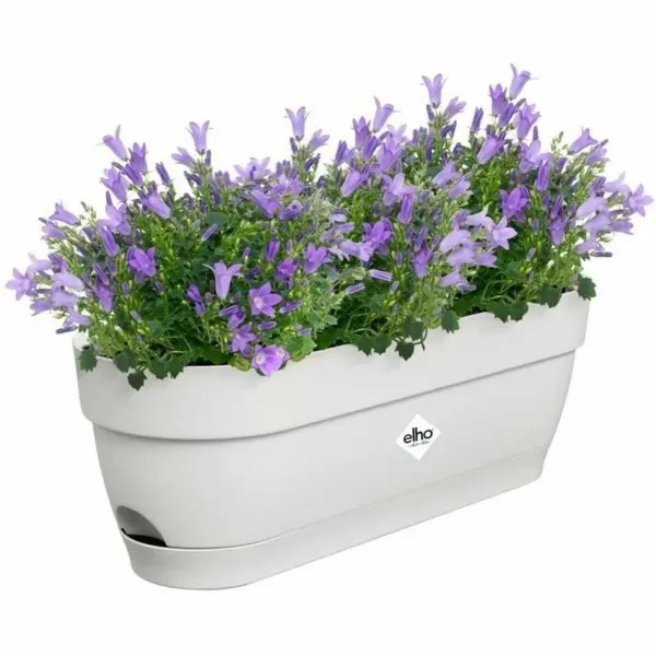 Planter Elho White 50 cm Blue Plastic