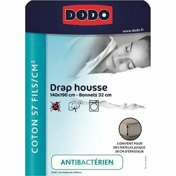 Fitted sheet DODO 140 x 190 cm Taupe