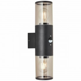 Wall Light Brilliant Sergioro Exterior Motion Detector Black 20 W