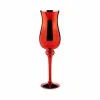 Candleholder Crystal Red 13,5 x 4,5 x 13,5 cm (6 Units)